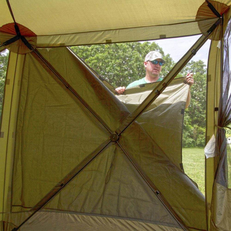 CLAM Quick-Set Escape Portable Outdoor Gazebo Canopy Shelter and 6 Wind Panels