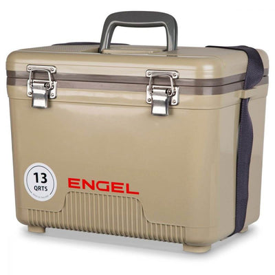Engel 13 Quart Lightweight Fishing Dry Box Cooler with Shoulder Strap (6 Pack)