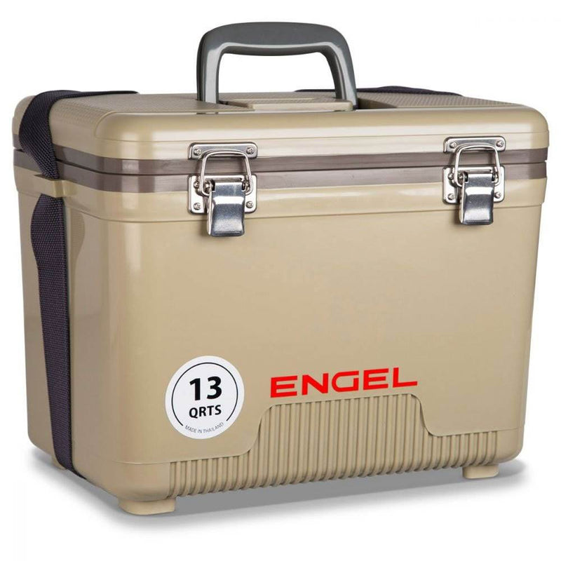 Engel 13 Quart Lightweight Fishing Dry Box Cooler with Shoulder Strap (6 Pack)