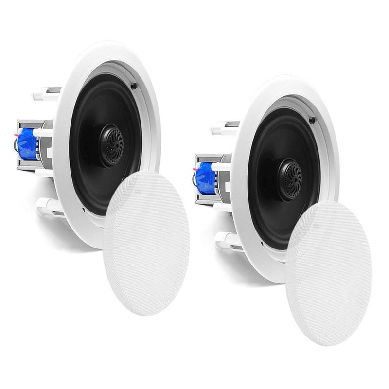 Pyle Home 6.5 Inch 250W 2 Way In Wall In Ceiling Stereo Speaker, Pair (2 Pack)