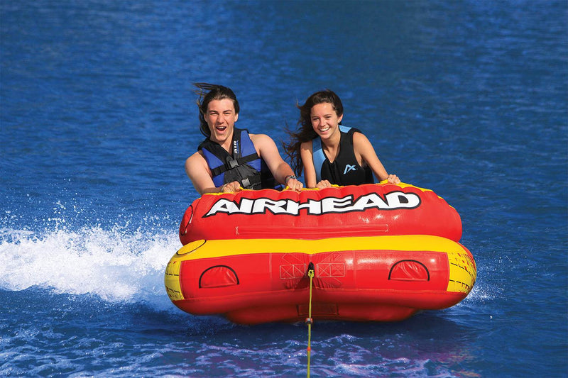 AIRHEAD A Live Wire 2 Inflatable 1-2 Rider Boat Towable Lake Water Tube (2 Pack)