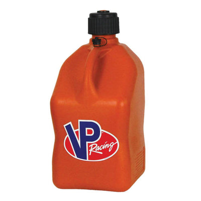 VP Racing Fuels Motorsport 5.5 Gal Square Plastic Utility Jugs, Orange (2 Pack)