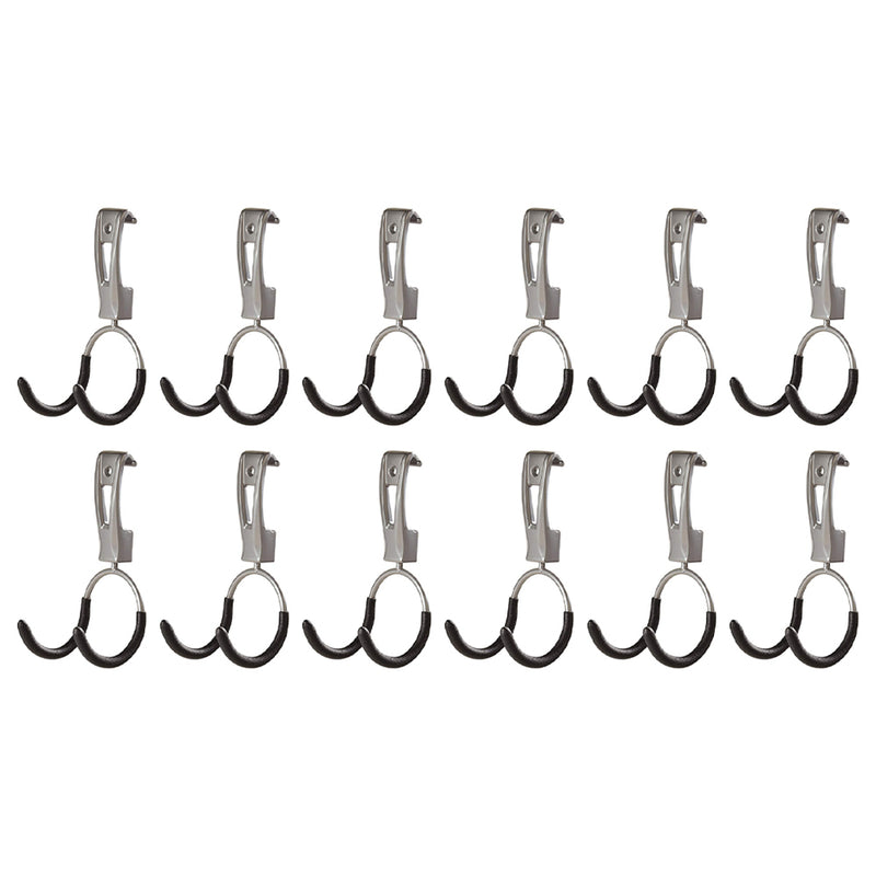 Rubbermaid Universal Metallic FastTrack Hanging Garage Hook Organizers (12 Pack)