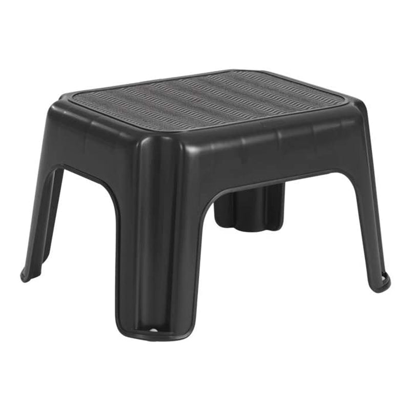 Rubbermaid 1858957 Durable Plastic Step Stool with 200-LB Weight Capacity, Black