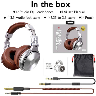 OneOdio Studio Wired Over Ear 2 Jack Headphones w/ Hi-Res Audio, (Open Box)