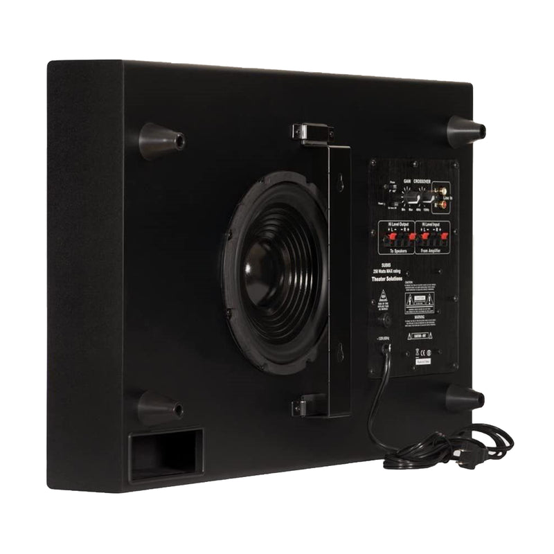 Theater Solutions by Goldwood 250 Watt 8" Slim Home Theater Subwoofer(For Parts)