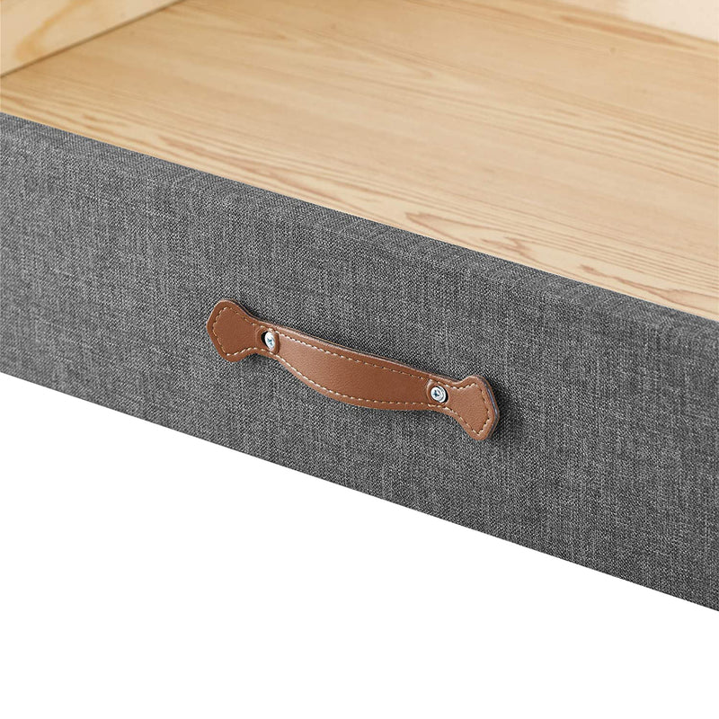 MUSEHOMEINC Upholstered Wooden Under Bed Storage for King/Queen Beds (Open Box)