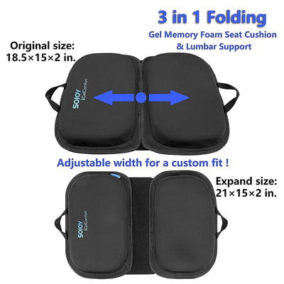 Sojoy iGelComfort Foldable Gel and Memory Foam Easy Travel Seat Cushion (Used)