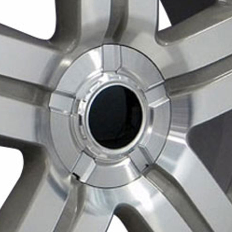 OE Wheels CV84 20 x 8.5 Inch Silver Machined Face Wheel Rim for Chevy Silverado