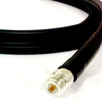 Custom Cable Connection 25 Foot Male to Female Low Loss Cable for Outdoor Use