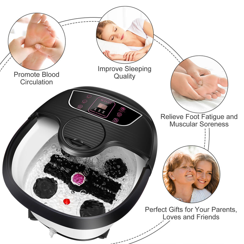 ACEVIVI Multi Mode Home Heated Massaging Foot Spa Bath w/Maize Roller (Open Box)