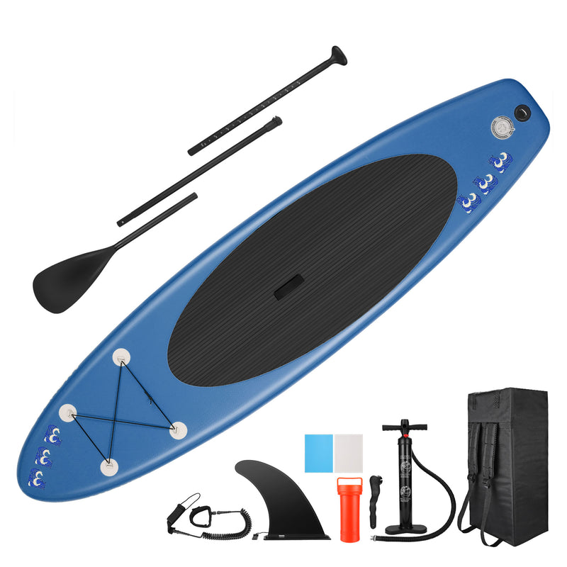 Ancheer iSUP Inflatable Stand Up Paddle Board with Bag and Accessories, Blue