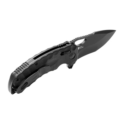 SOG Kiku XR LTE 3.02 In Micarta & Steel Outdoor Folding Tactical Knife, Blackout