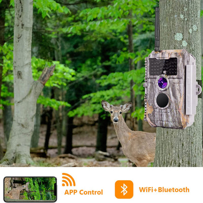 BlazeVideo Wireless Bluetooth Motion Activated Trail Camera w/Night Vision, Grey
