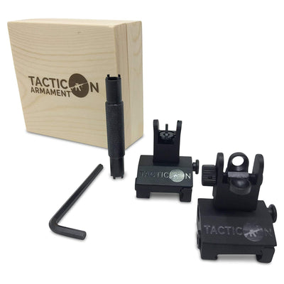 Tacticon Armament Flip Up Precision Iron Sights for Weaver or Picatinny Rail