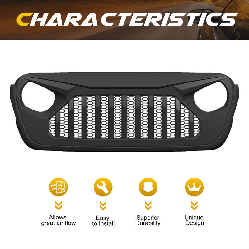 American Modified Vader Grille w/ Mesh for 2018-2022 Jeep Wrangler (Used)