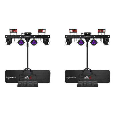 Chauvet DJ Gig Bar Move 5-in-1 LED Lighting System with 2 Moving Heads, Black