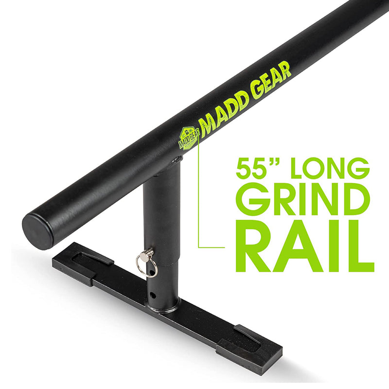 Madd Gear 55 In Heavy Duty Adjustable Grind Rail for Beginner & Advanced Skaters