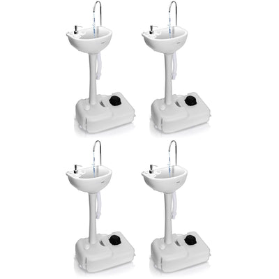 SereneLife SLCASN18 Portable Hand Wash Sink Stand Washing Stations (4 Pack)