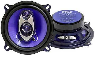 2 Pyle PL53BL 5.25" 200W 3-Way and 2 PL6984BL 6x9" 400 Watts 4-Way Car Speakers