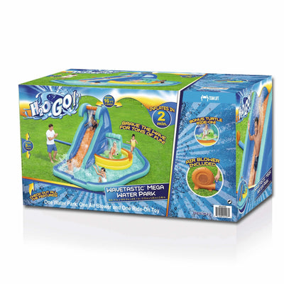 Bestway H2OGO! Wavetastic 16' Kids Inflatable Water Park w/ Turtle Pool Float