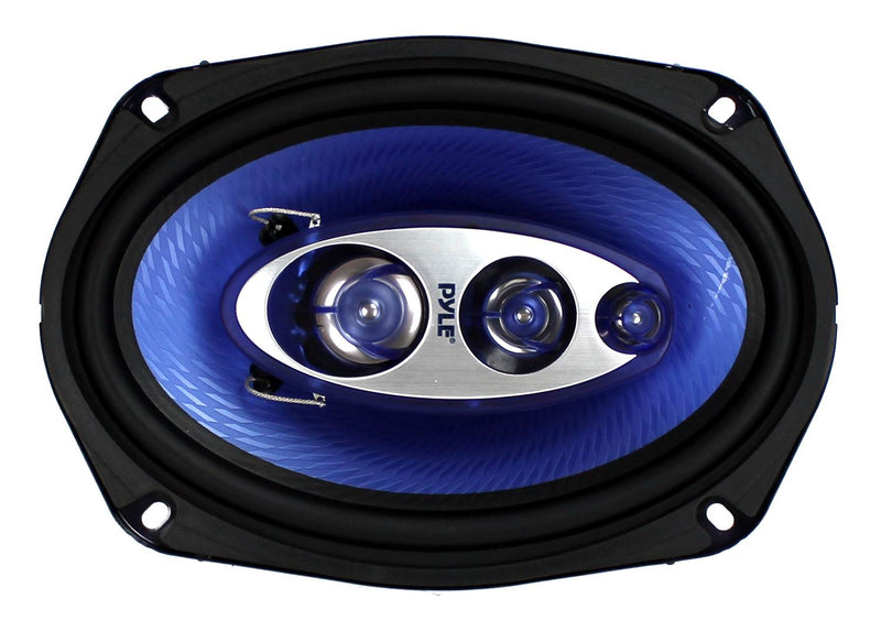 Pyle 6x9" 400 Watts 4-Way Car Coaxial Speakers Audio Stereo Blue (Refurbished)