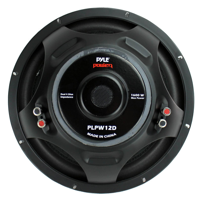 Pyle PLPW12D 12" 3200W Car Subwoofers 2pk, 2 Ch Amplifier, Amp Kit & 2 Sub Boxes