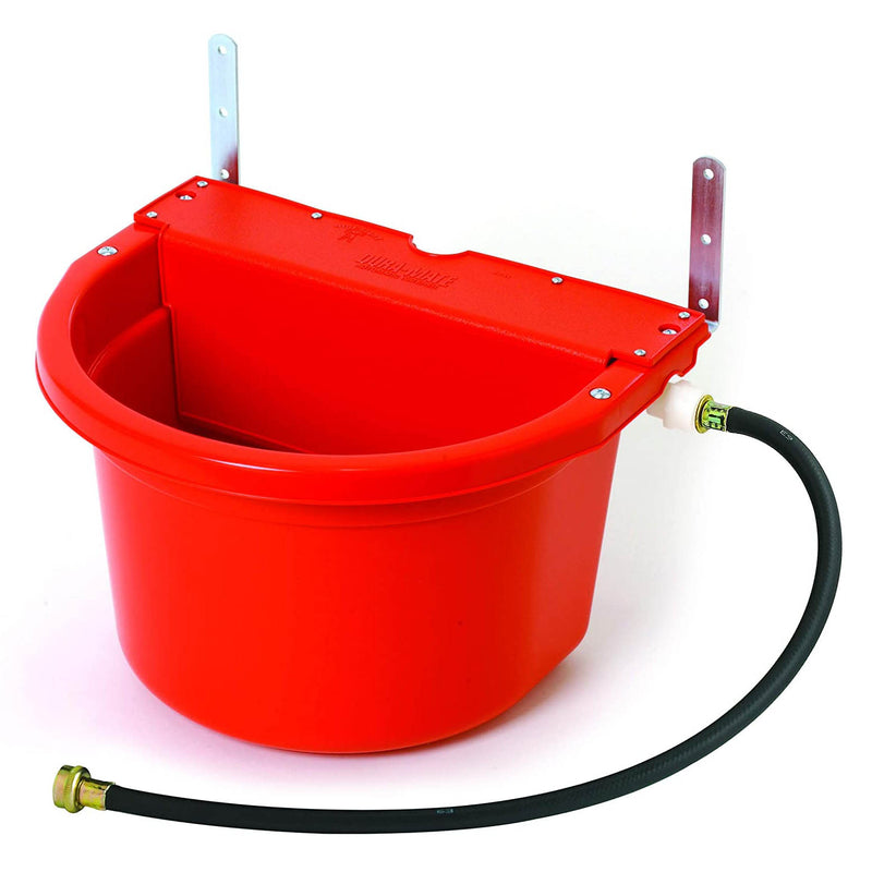 Little Giant 4 Gal Auto Float Controlled Waterer Livestock Trough, Red (4 Pack)