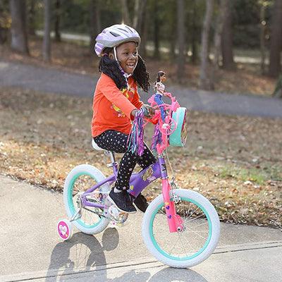 Dynacraft 16" Barbie Bicycle for Girls w/ Training Wheels and Toy (Open Box)