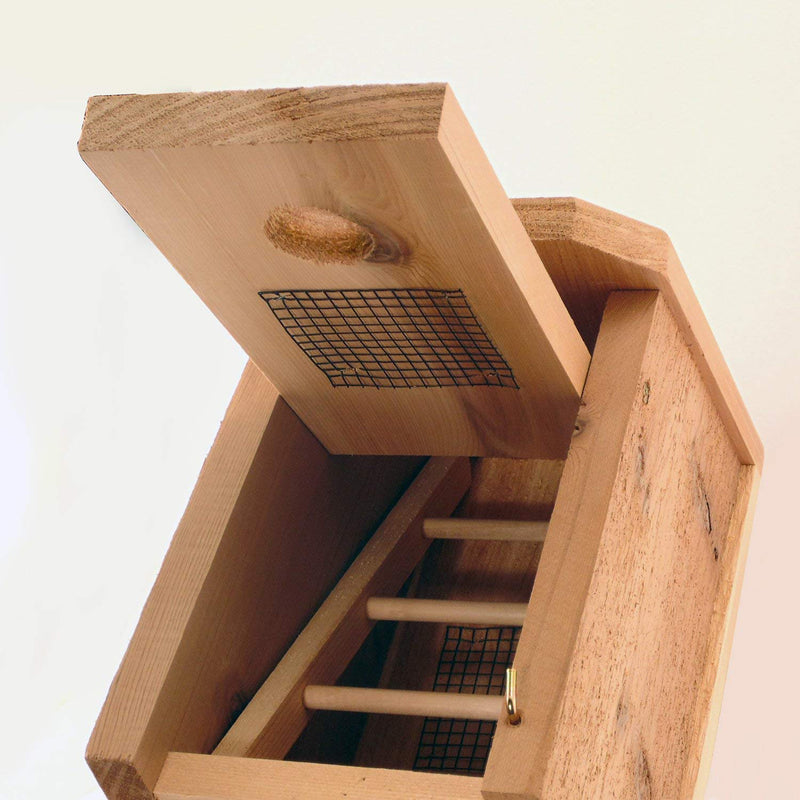 Woodlink Kiln-Dried Cedar Birdhouse Winter Roosting/Shelter Box, Brown (2 Pack)