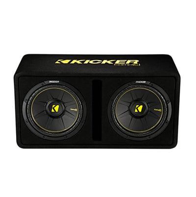 Kicker Dual 10" 1200W Vented Sub Enclosure + Planet Audio 1500W Mono Block Amp