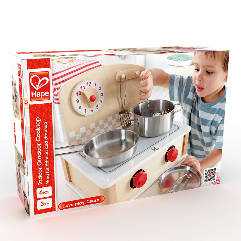 Hape 2-in-1 Pretend Play Wooden Tabletop Kitchen & Grill Set (For Parts)