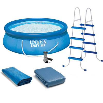 Intex 15' x 48" Above Ground Inflatable Swimming Pool w/ Pump (For Parts)