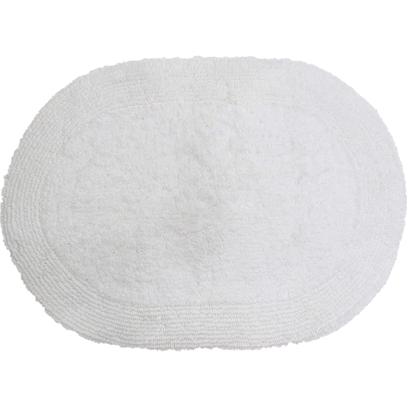 Grund Puro Organic Cotton 24 x 17 Inch Oval Luxury Bath Rug, White (Open Box)