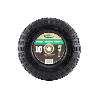 Tricam Farm & Ranch 10 Inch Pneumatic Single Replacement Tire for Utility Carts
