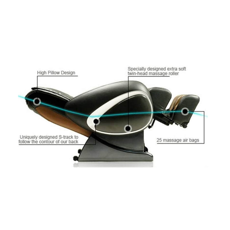 Osaki Zero Gravity Computer Body Scan Reclining Massage Chair, Black (For Parts)