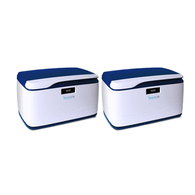 SereneLife Heavy Duty Safety and Security Locking Storage Container Bin (2 Pack)