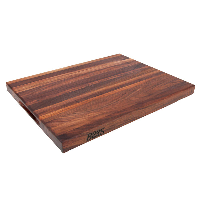 John Boos Walnut Wood Edge Grain Reversible Cutting Board, 18 x 12 x 1.5 Inches