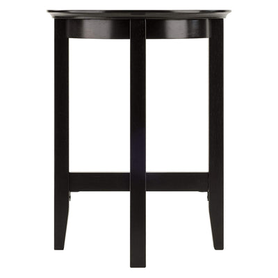 Winsome Toby Solid Wooden Round Home Accent Side End Table, Espresso (Open Box)