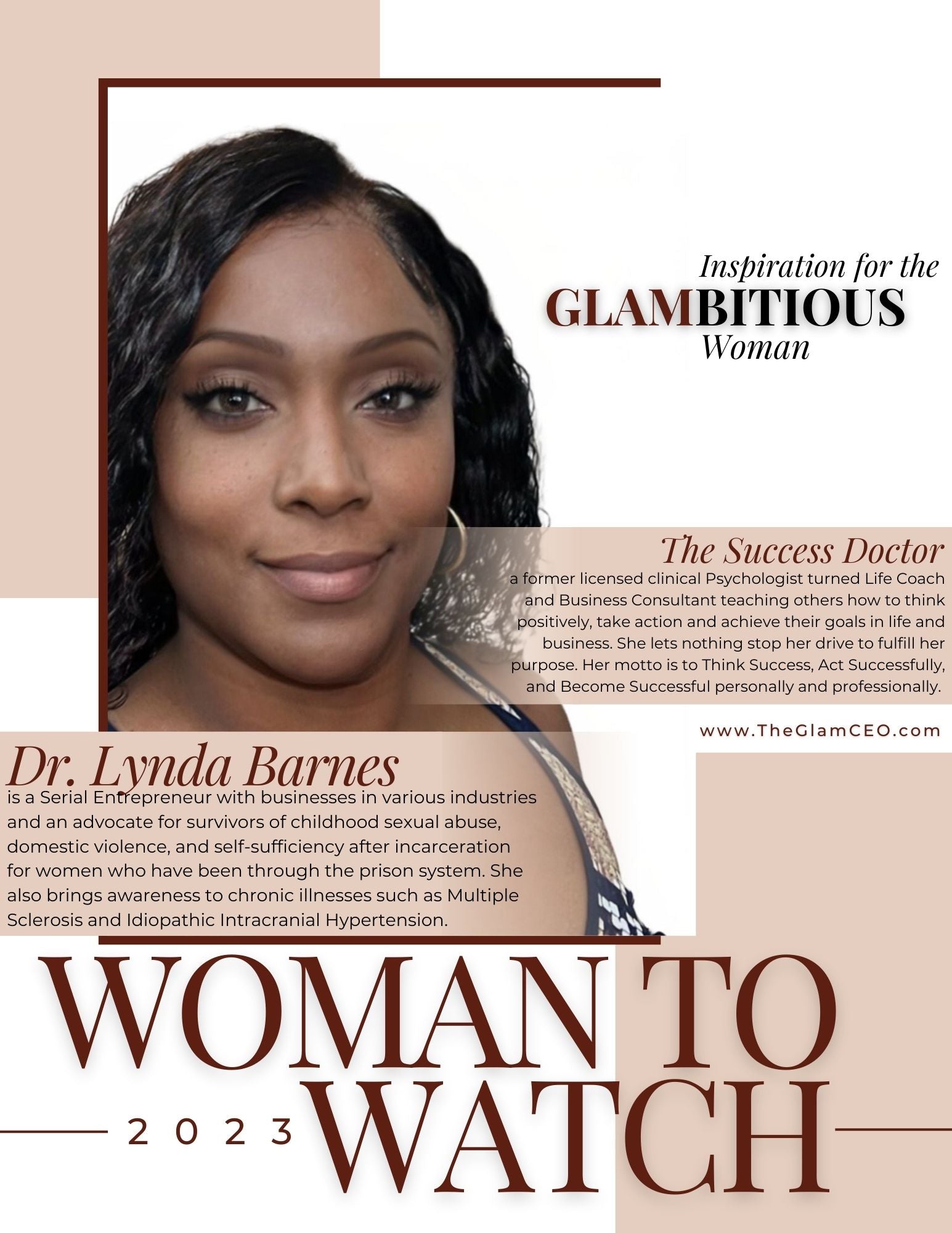 2023 Woman To Watch Dr. Lynda Barnes GLAMBITIOUS®️