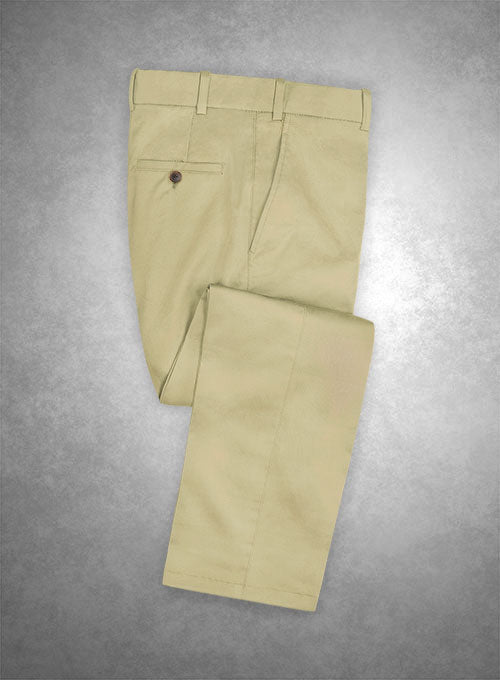 Caccioppoli Cotton Gabardine Ocean Khaki Pants – StudioSuits