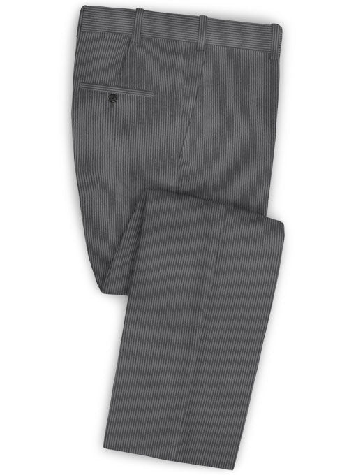Dark Gray Thick  Corduroy Pants - StudioSuits
