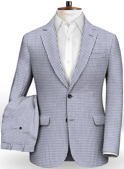Italian Linen Seersucker Fabo Suit - StudioSuits