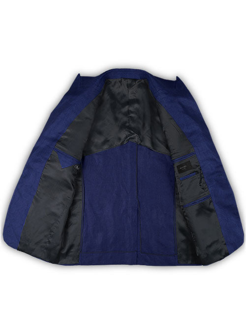 Italian Brandy Blue Pablo Style Linen Jacket - StudioSuits