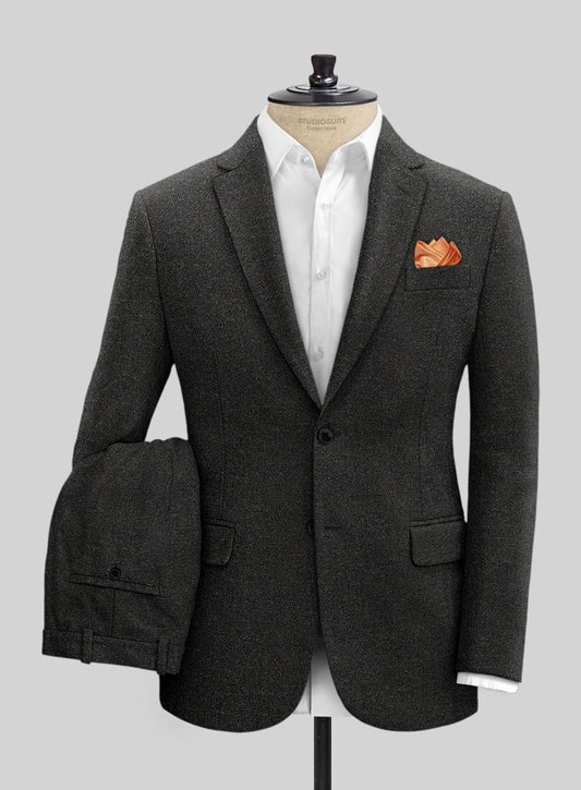 Light Weight Hamburg Charcoal Tweed Suit - StudioSuits