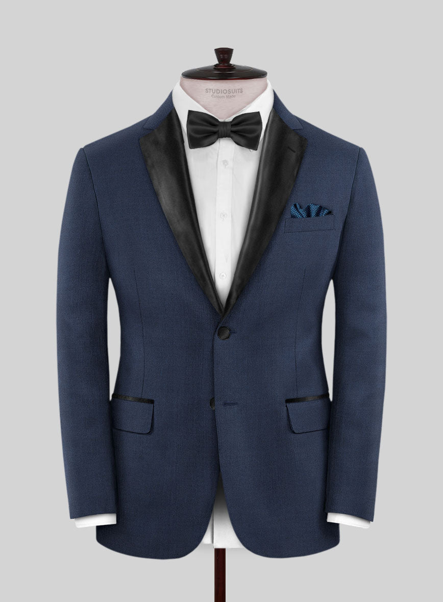 Napolean Cosmic Blue Wool Tuxedo Jacket – StudioSuits