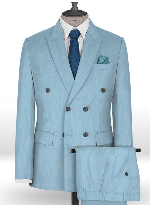 Napolean Taj Blue Wool Suit – StudioSuits