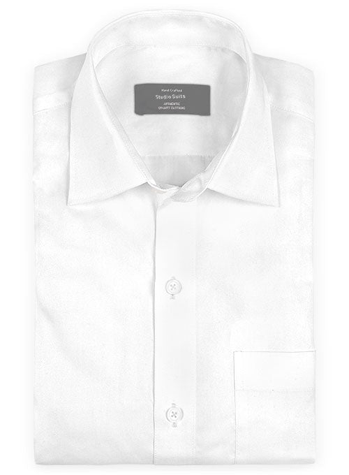 Royal Twill White Cotton Shirt