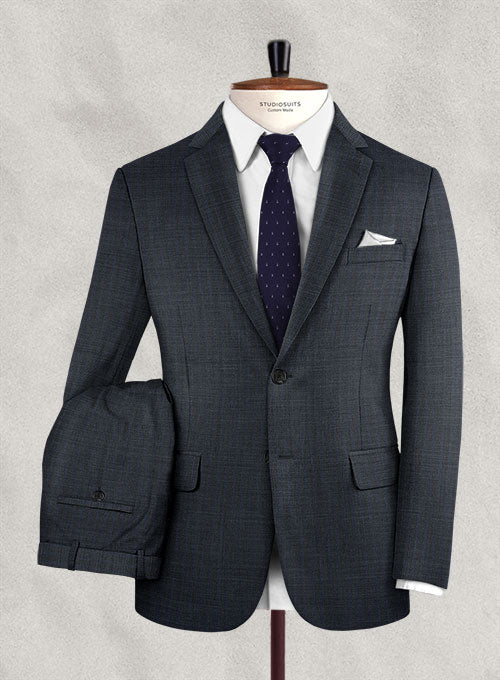 Scabal Cenna Blue Wool Suit - StudioSuits
