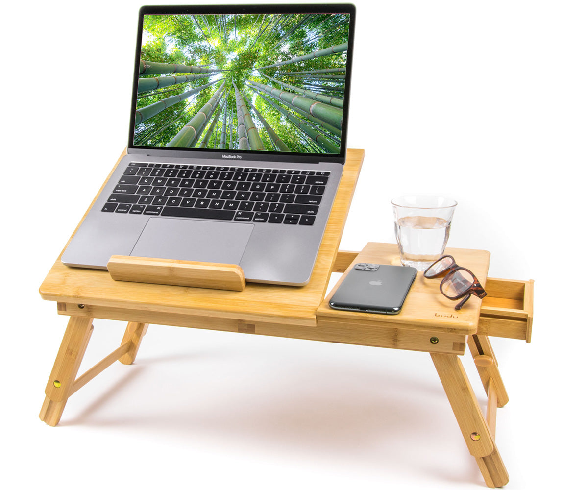 Miles Onveilig temperatuur Bamboe laptophouder - laptop tafel - bedtafel